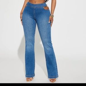 Fashion Nova Slit Bootcut Jeans